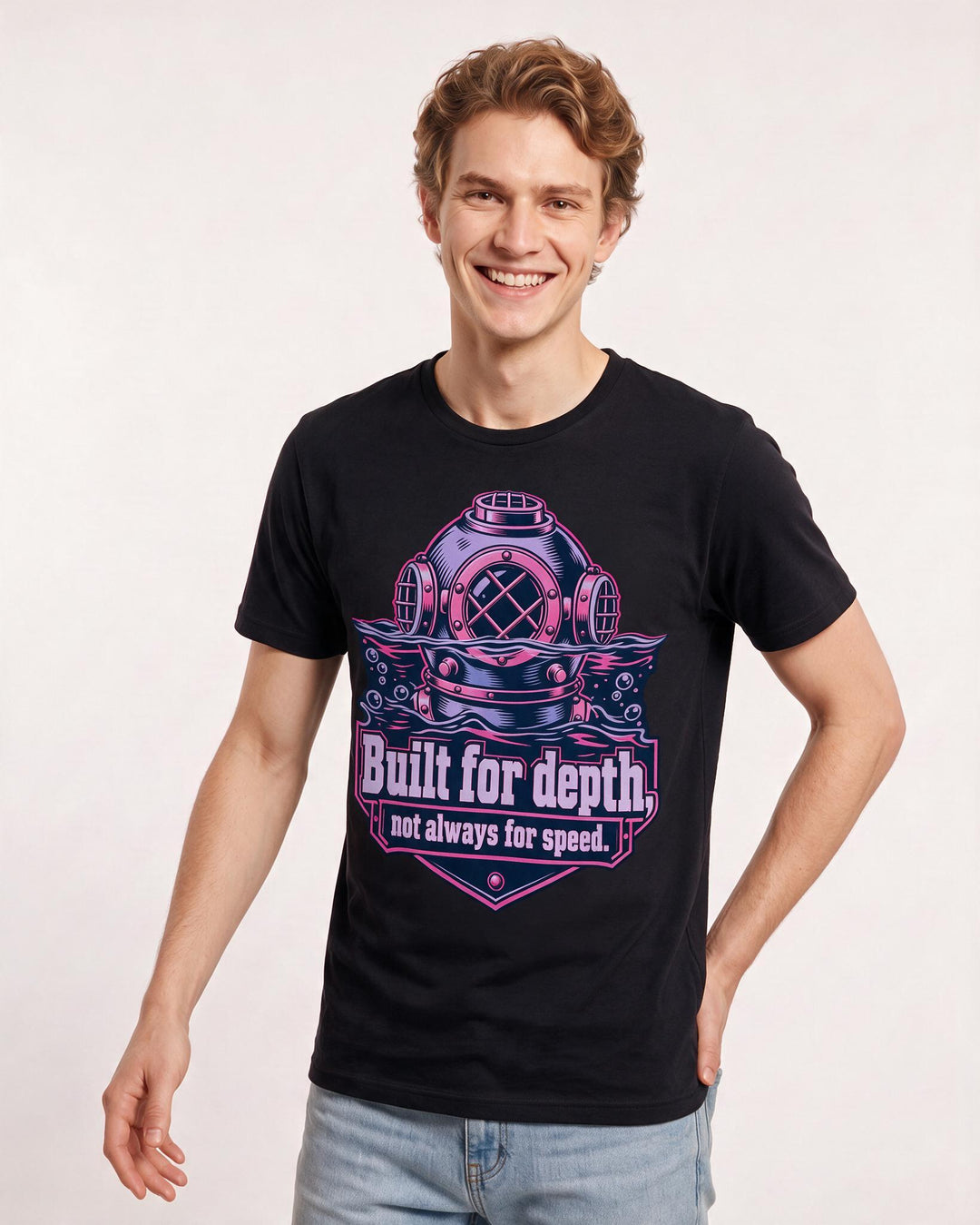 Neurodiversity Black T-Shirt for Men – Everyday Expression Graphic Tee product image 1