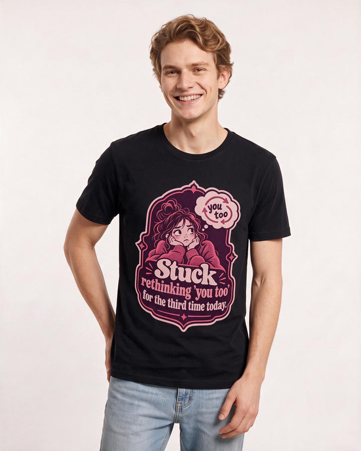 Meme Black T-Shirt for Men – Everyday Expression Graphic Tee product image 1