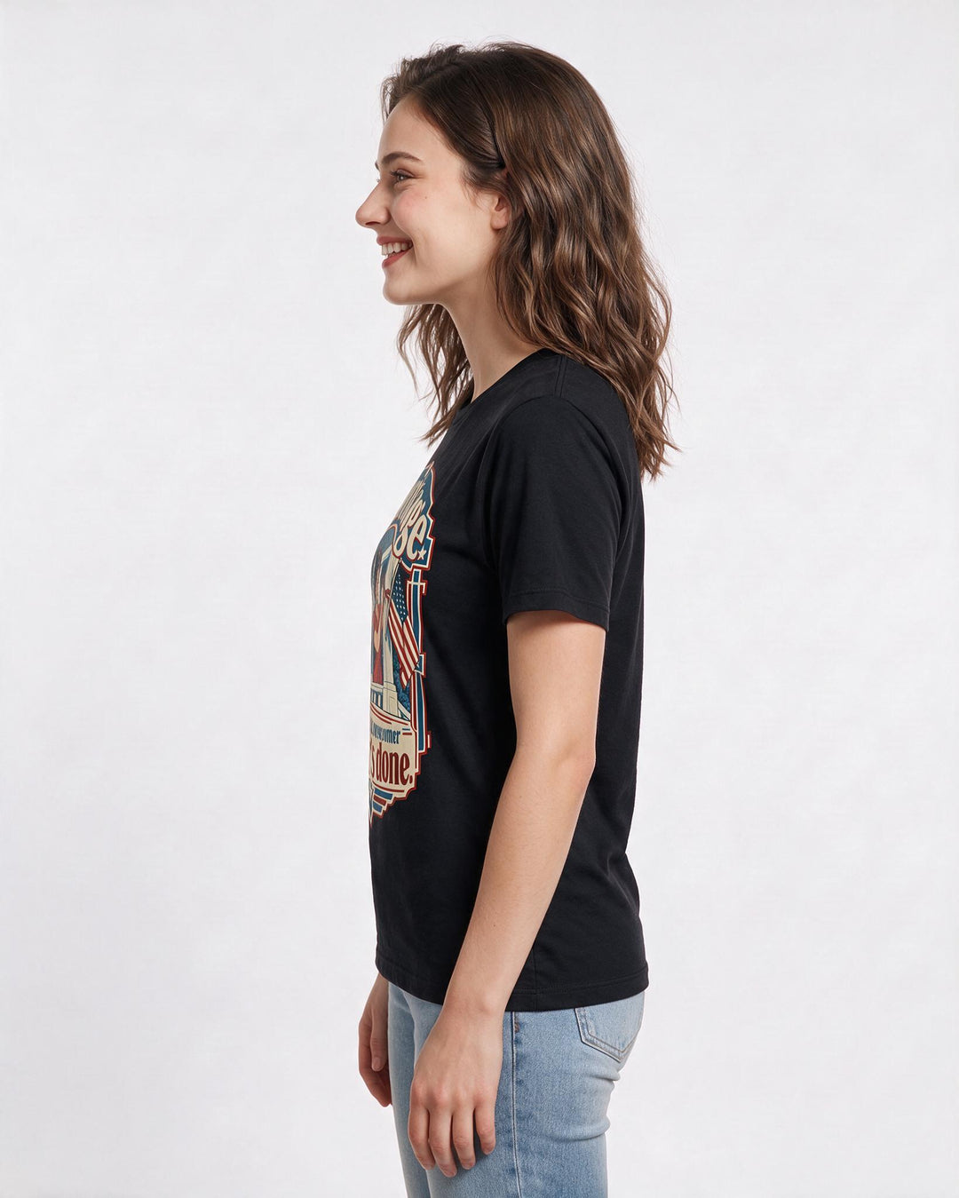 Patriotic Black T-Shirt for Women – Everyday Expression Graphic Tee product image 2