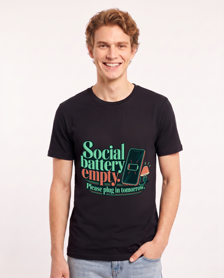 Meme Black T-Shirt for Men – Everyday Expression Graphic Tee product image 3