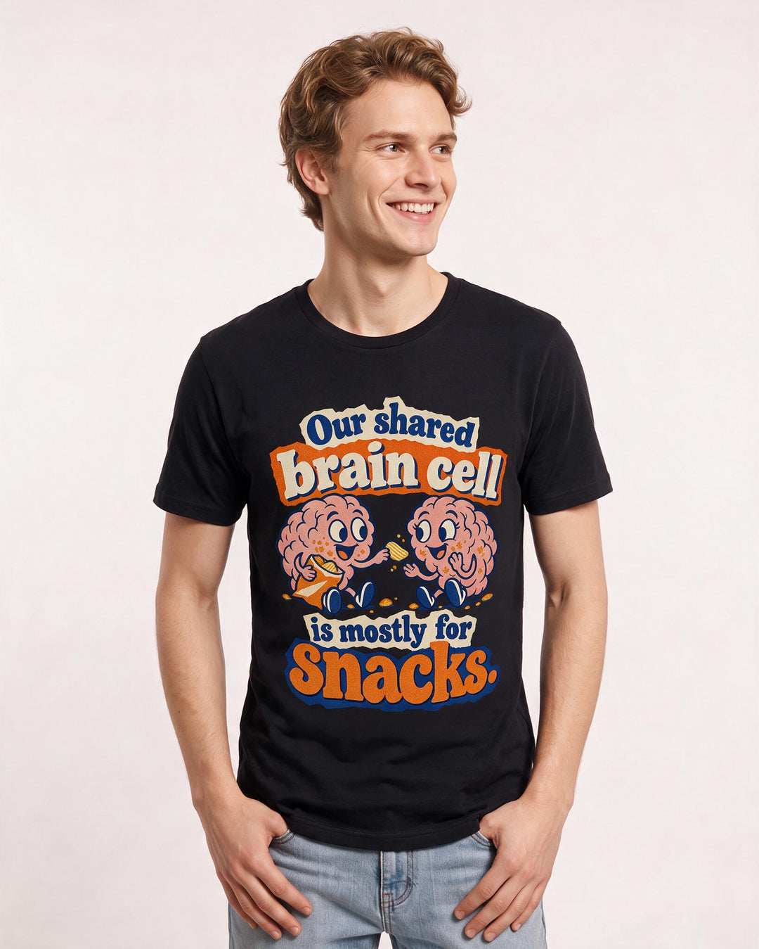 Couples Black T-Shirt for Men – Everyday Expression Graphic Tee product image 1