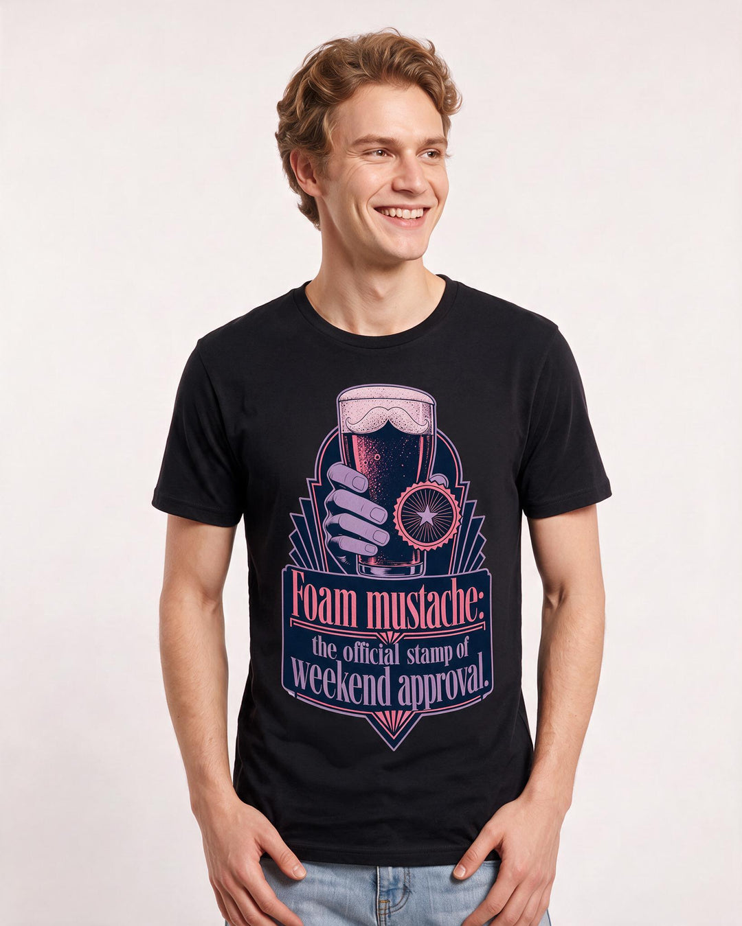 Beer Black T-Shirt for Men – Everyday Expression Graphic Tee product image 1