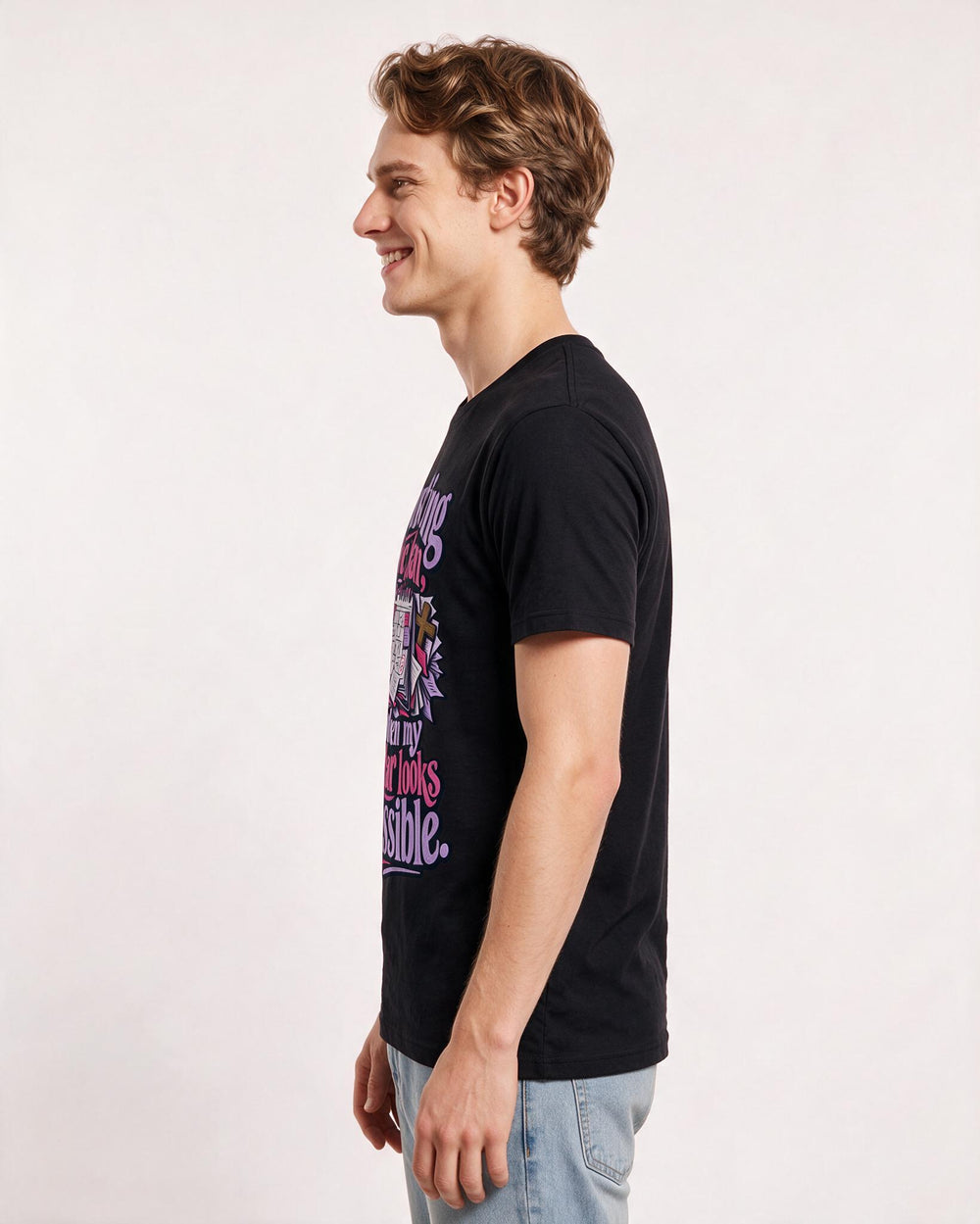 Christian Faith Black T-Shirt for Men – Everyday Expression Graphic Tee product image 2