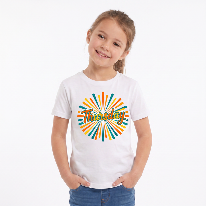 Vibrant Thursday Sunburst White T-Shirt product photo 3