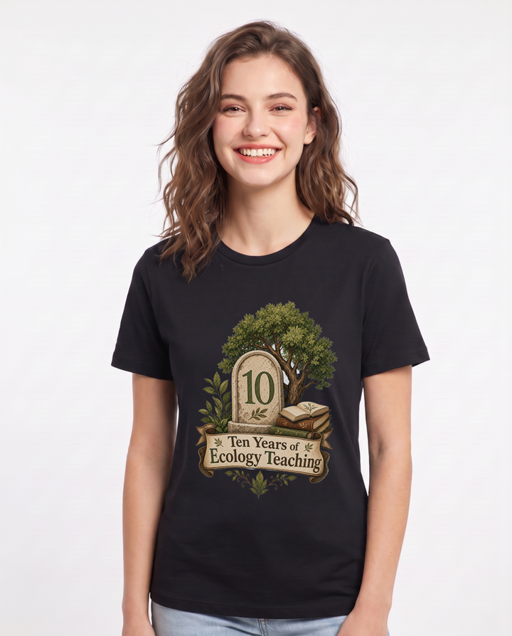 Ten Years of Ecology Teaching Women's Black T-Shirt product image 2