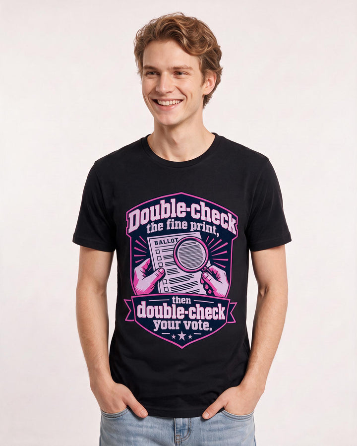 Political Statement Black T-Shirt for Men – Everyday Expression Graphic Tee product image 1
