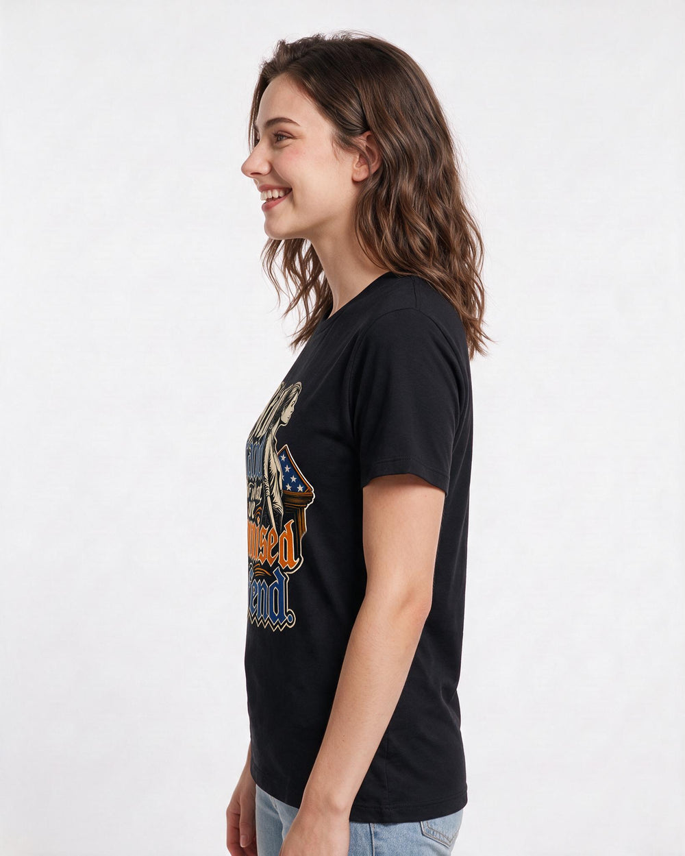 Veteran Women's Black T-Shirt – Still stand for what we promised to defend. product image 2