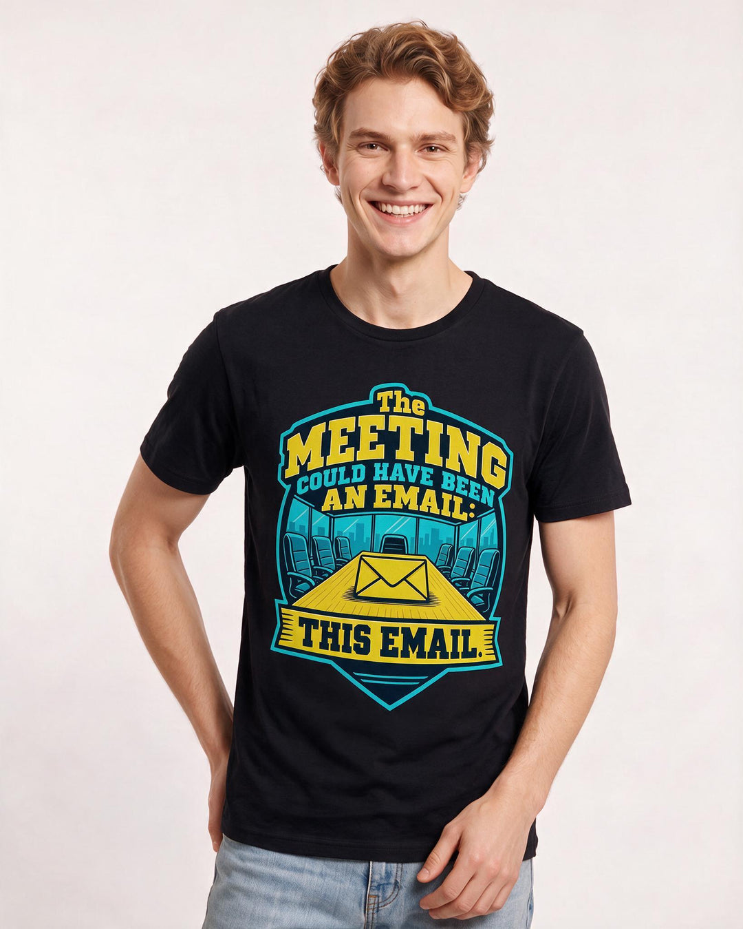 Meme Black T-Shirt for Men – Everyday Expression Graphic Tee product image 1