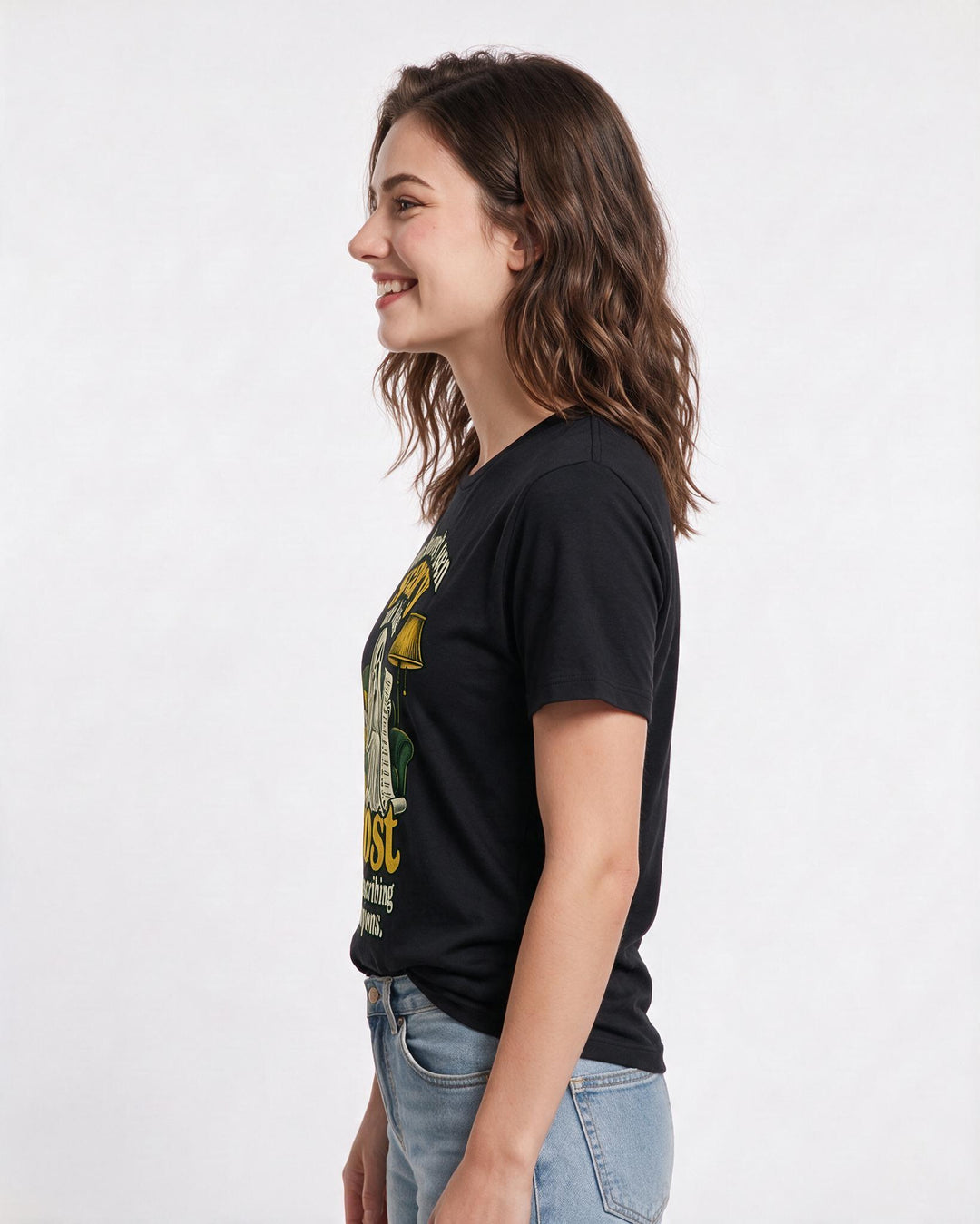 Halloween Black T-Shirt for Women – Halloween Theme Graphic Tee product image 2