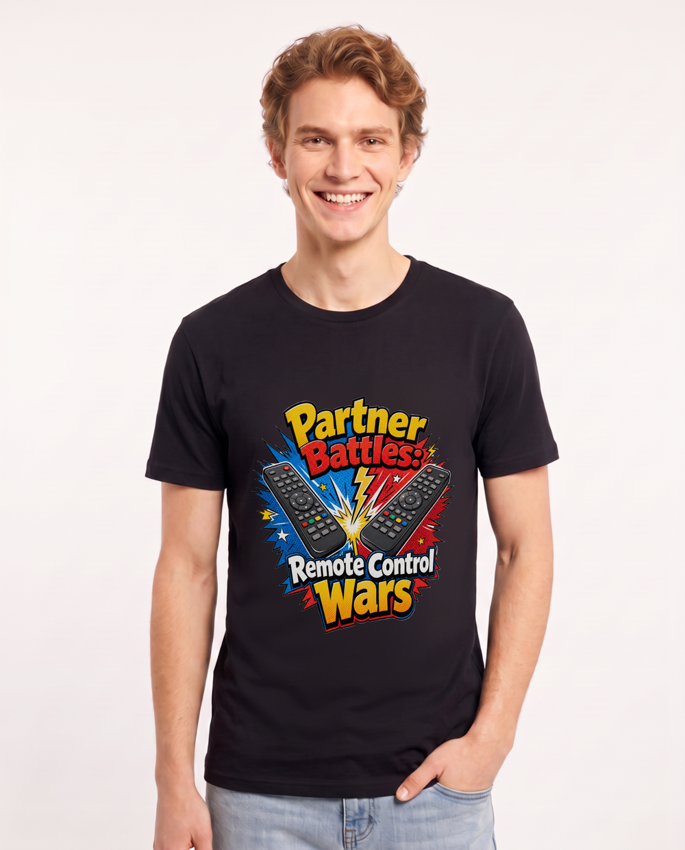 Partner Battles: Remote Control Wars Men's Black T-Shirt product image 2