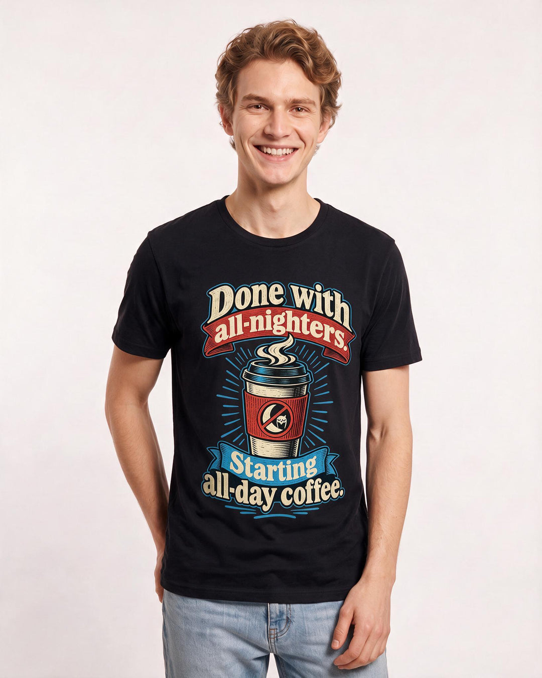 Graduation Black T-Shirt for Men – Everyday Expression Graphic Tee product image 1