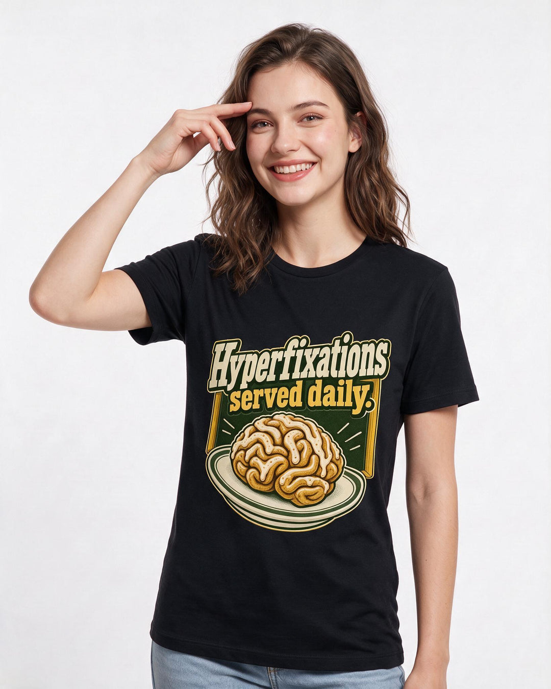 Neurodiversity Black T-Shirt for Women – Everyday Expression Graphic Tee product image 1