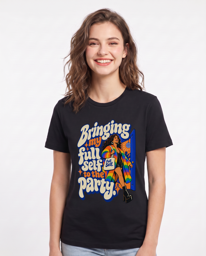 Pride Black T-Shirt for Women – Everyday Expression Graphic Tee product image 3