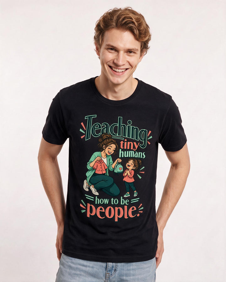 Teacher Black T-Shirt for Men – Everyday Expression Graphic Tee product image 1