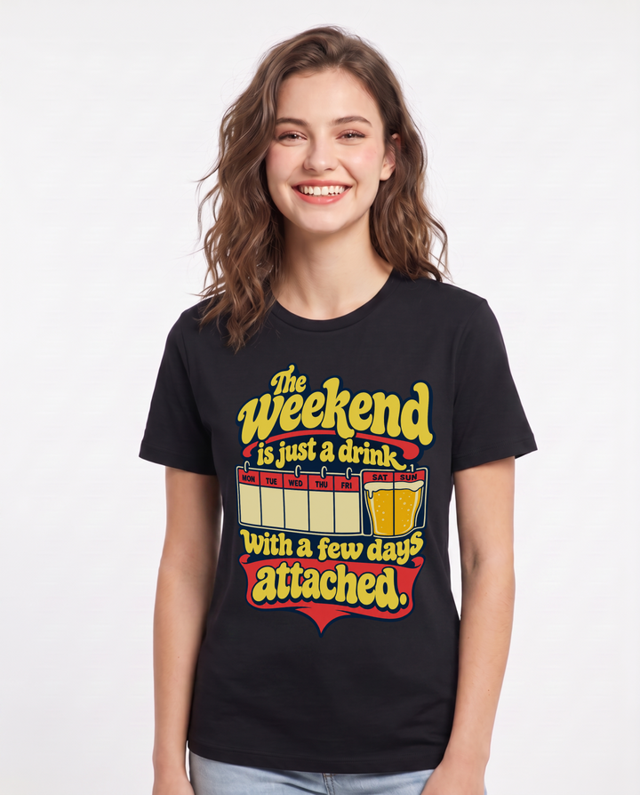 Beer Black T-Shirt for Women – Everyday Expression Graphic Tee product image 3