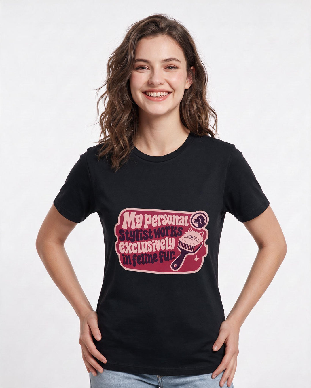 Graphic Women's Black T-Shirt - My personal stylist works exclusively product image 3
