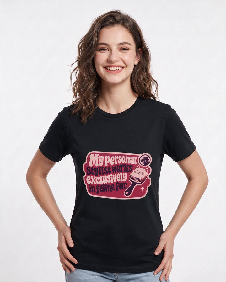 Graphic Women's Black T-Shirt - My personal stylist works exclusively product image 3