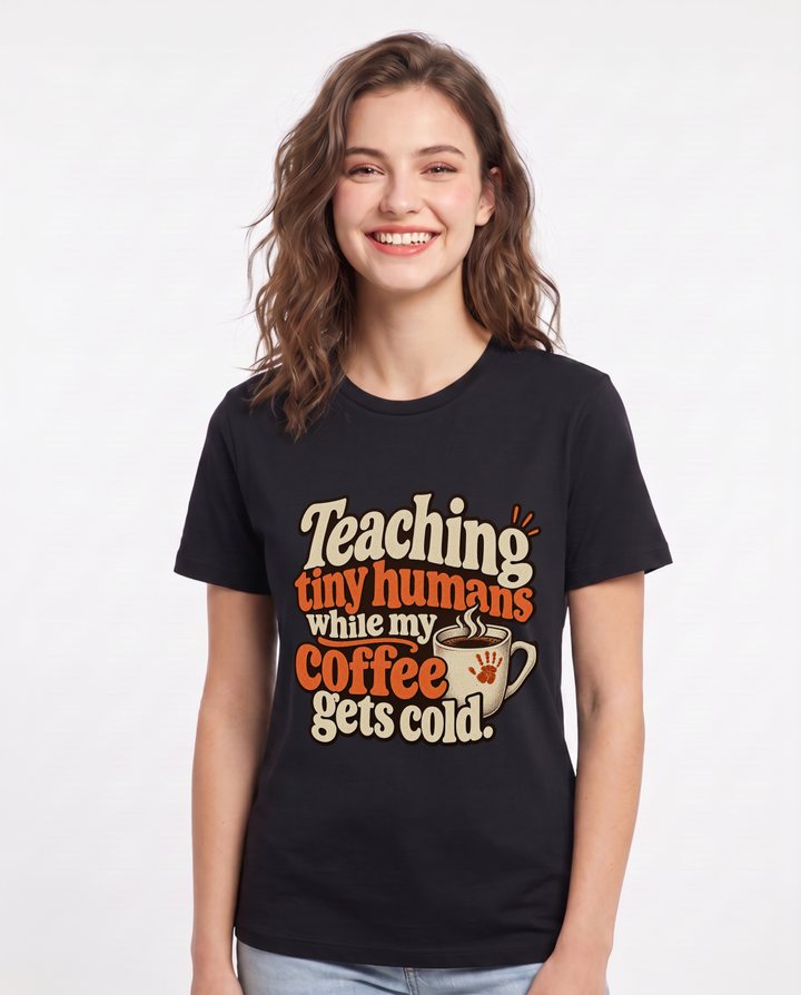 Teacher Black T-Shirt for Women – Everyday Expression Graphic Tee product image 3