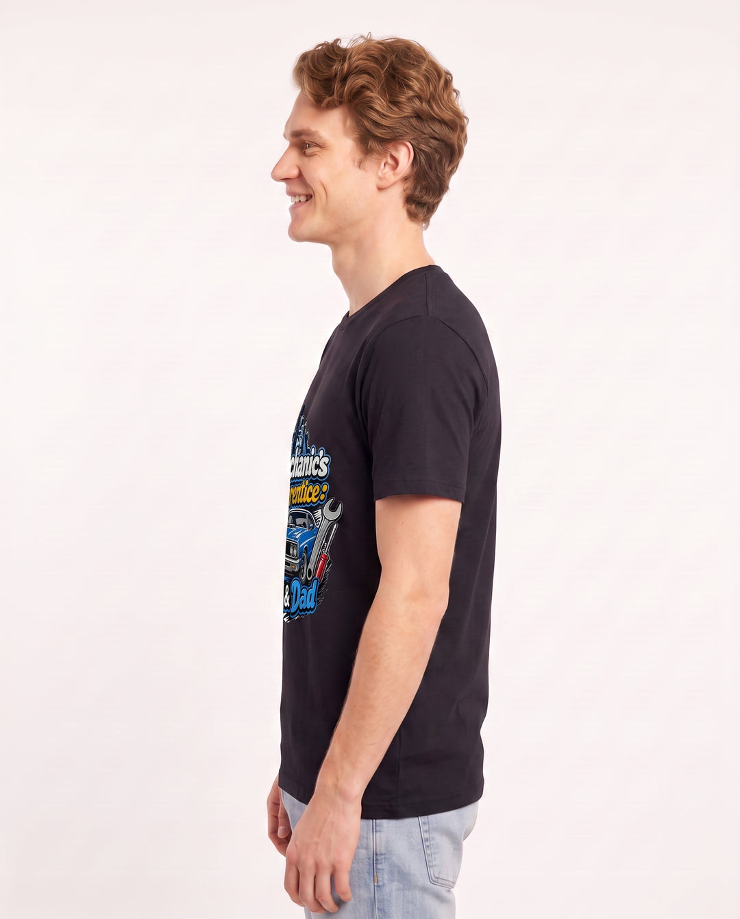 Mechanic's Apprentice: Son & Dad Men's Black T-Shirt product image 3
