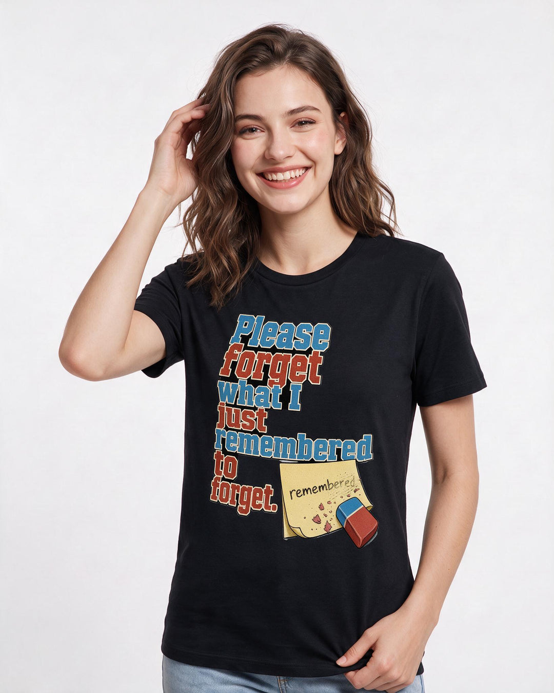 Meme Black T-Shirt for Women – Everyday Expression Graphic Tee product image 1