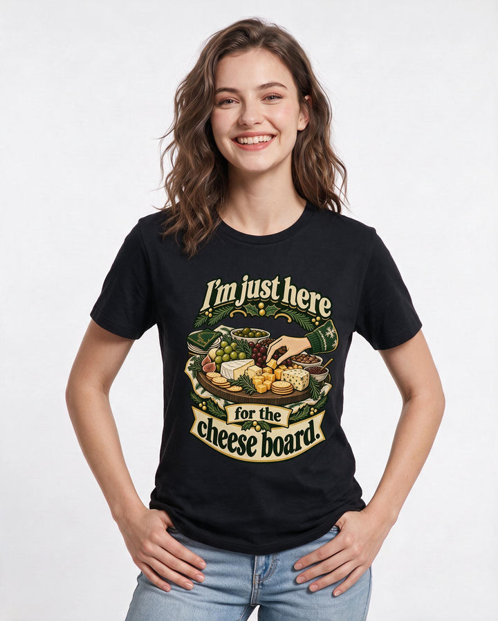 Christmas Black T-Shirt for Women – Holiday Theme Graphic Tee product image 1