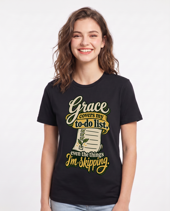 Christian Faith Black T-Shirt for Women – Everyday Expression Graphic Tee product image 3