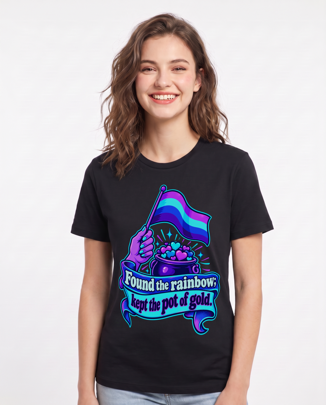 Pride Black T-Shirt for Women – Everyday Expression Graphic Tee product image 3