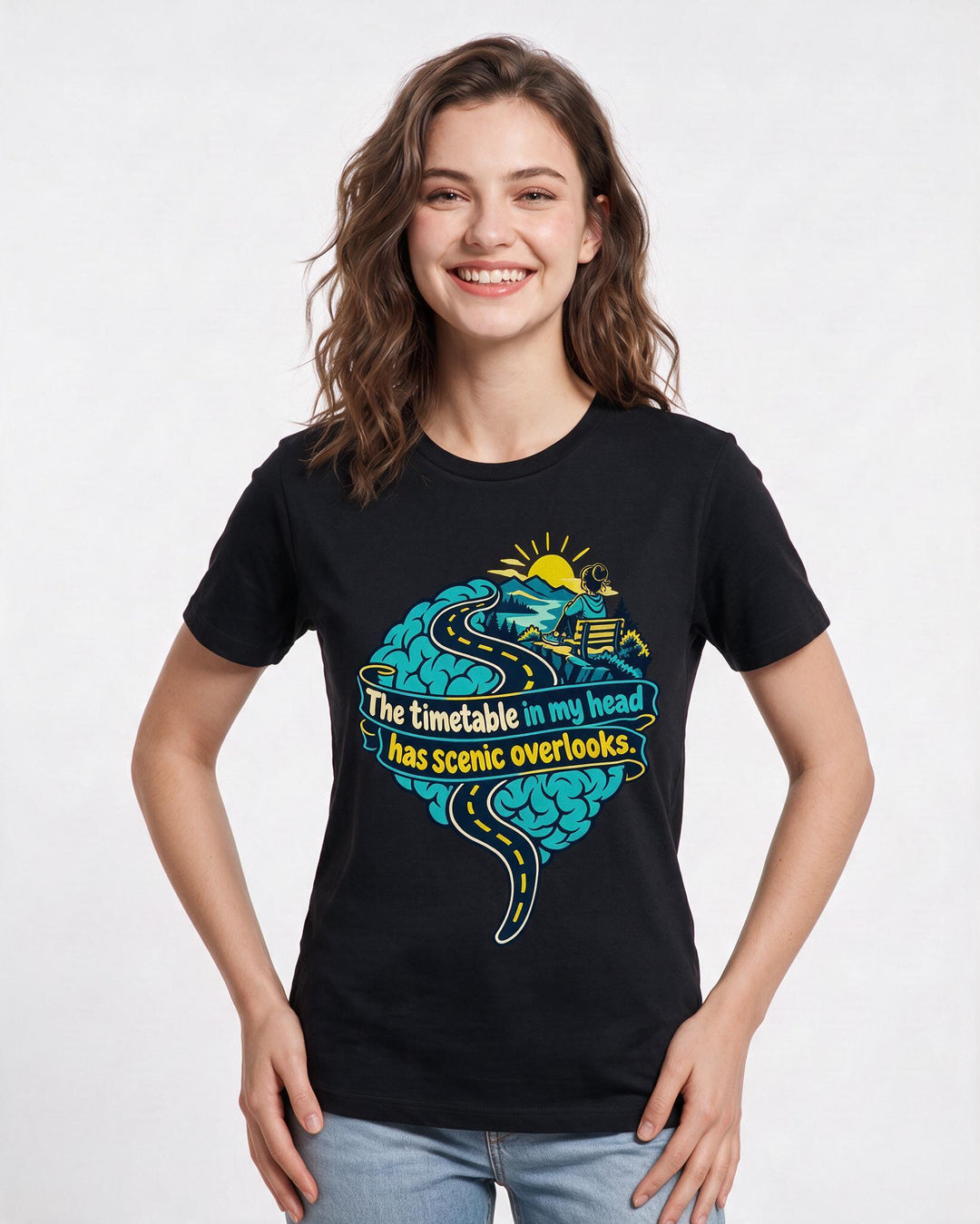 Neurodiversity Black T-Shirt for Women – Everyday Expression Graphic Tee product image 1