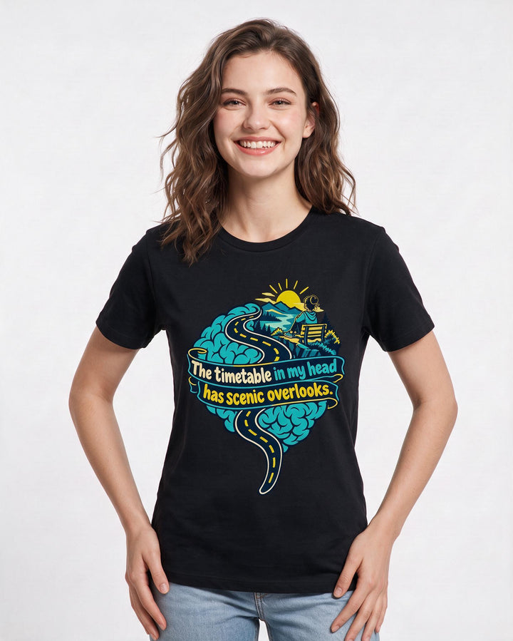 Neurodiversity Black T-Shirt for Women – Everyday Expression Graphic Tee product image 1