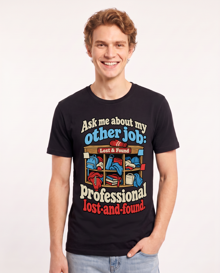 Teacher Black T-Shirt for Men – Everyday Expression Graphic Tee product image 3