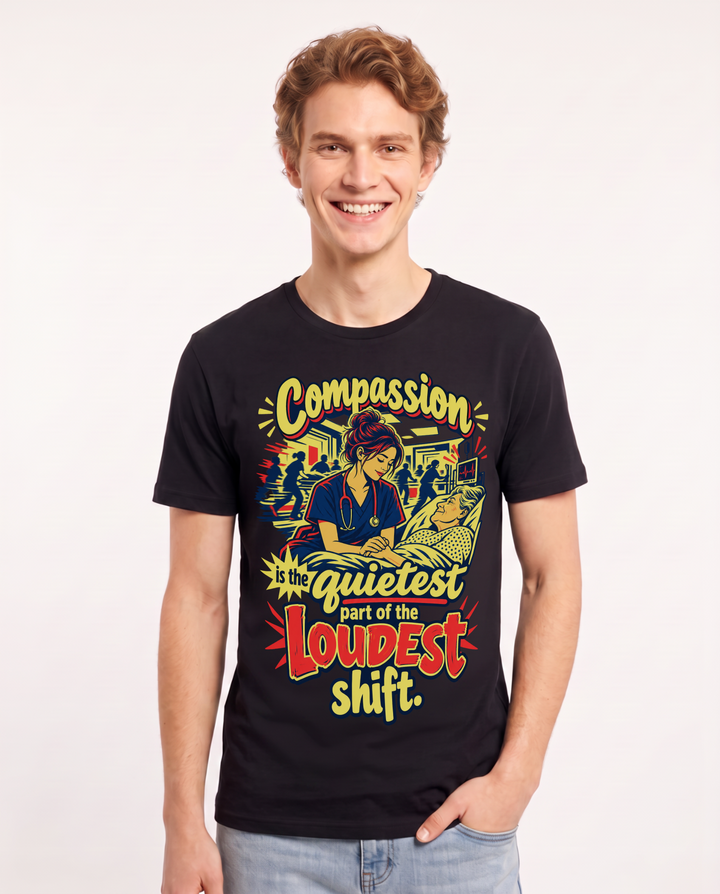 Nurse Black T-Shirt for Men – Nursing Life Graphic Tee product image 3