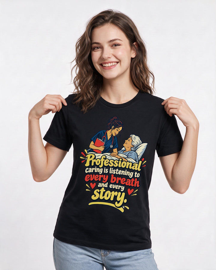 Nurse Black T-Shirt for Women – Nursing Life Graphic Tee product image 1