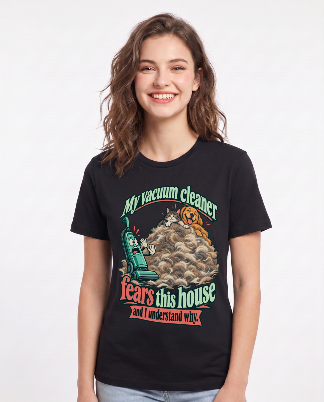 Pet Lover Black T-Shirt for Women – Everyday Expression Graphic Tee product image 3