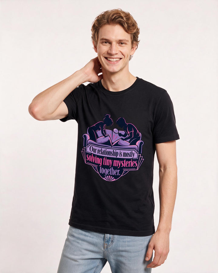 Couples Black T-Shirt for Men – Everyday Expression Graphic Tee product image 1