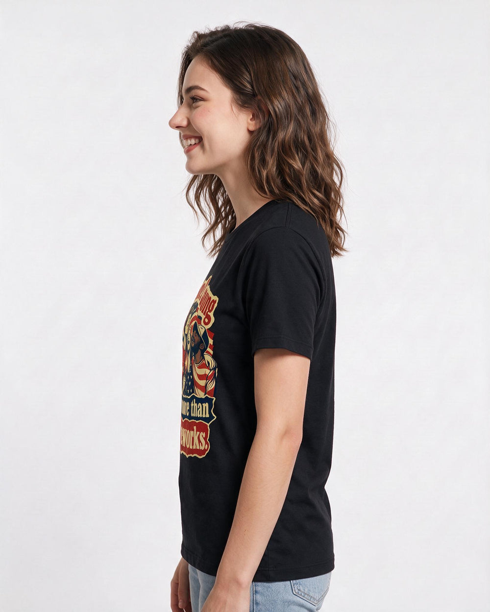 Patriotic Black T-Shirt for Women – Everyday Expression Graphic Tee product image 2
