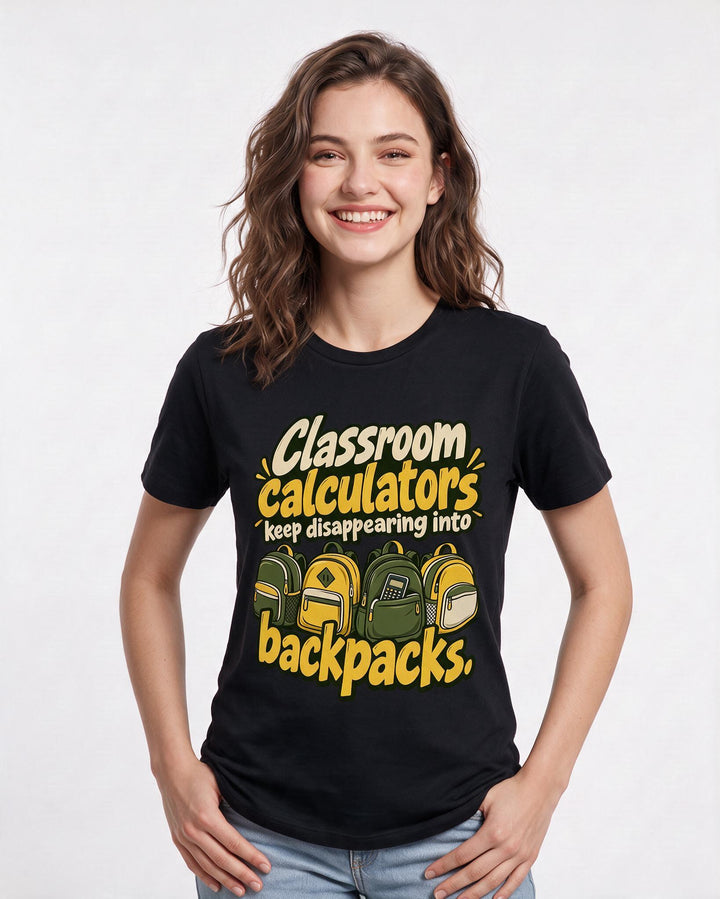 Teacher Black T-Shirt for Women – Everyday Expression Graphic Tee product image 1