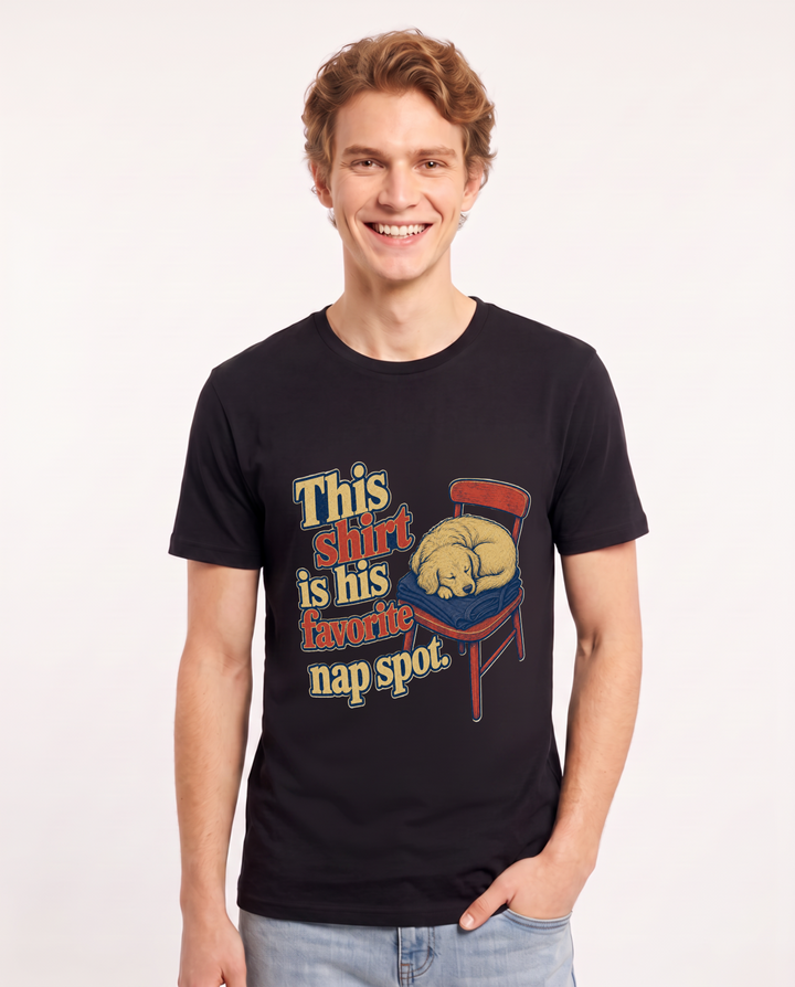 Cat Lover Black T-Shirt for Men – Everyday Expression Graphic Tee product image 1