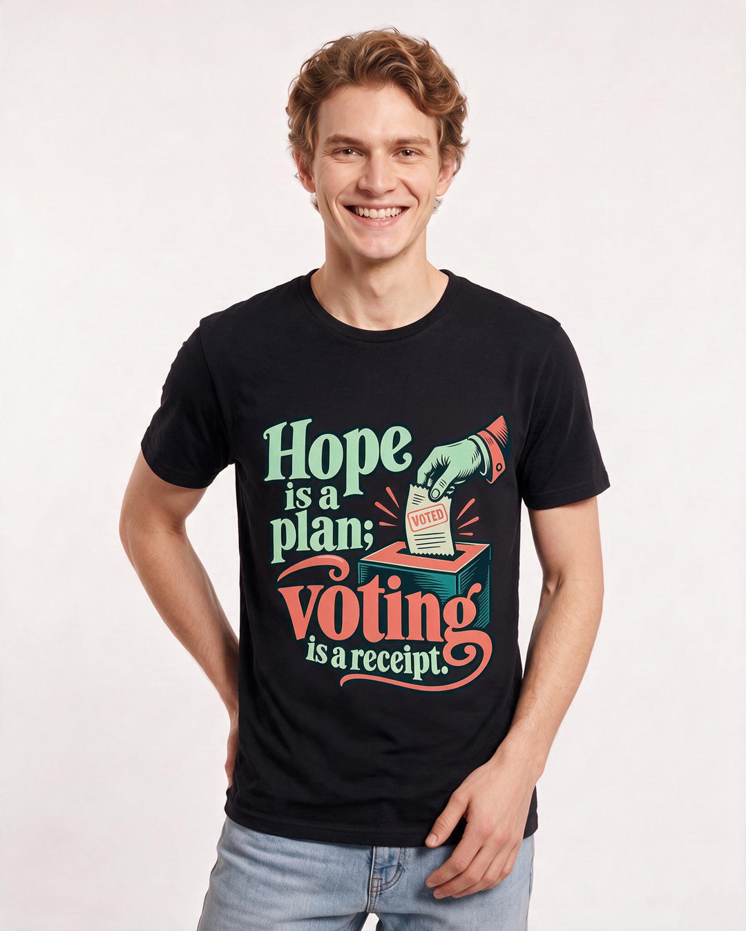 Political Statement Black T-Shirt for Men – Everyday Expression Graphic Tee product image 1