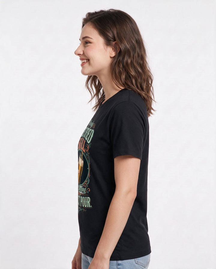 Beer Women's Black T-Shirt – My only certified skill is achieving the perfect pour. product image 2
