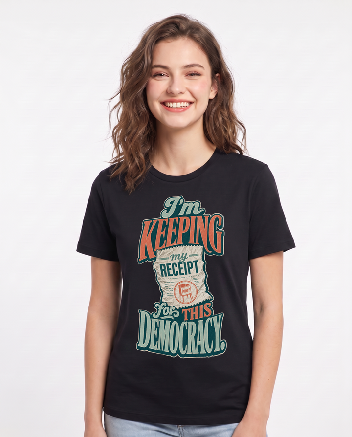 Political Statement Black T-Shirt for Women – Everyday Expression Graphic Tee product image 3