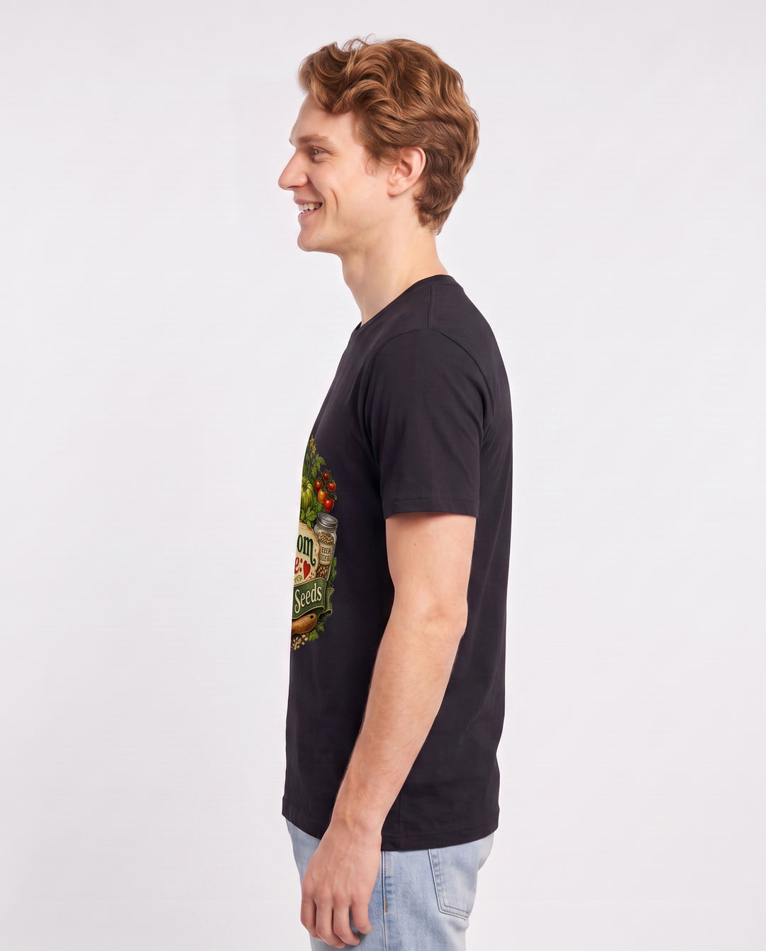 Heirloom Love: Save the Seeds Men's Black T-Shirt product image 3