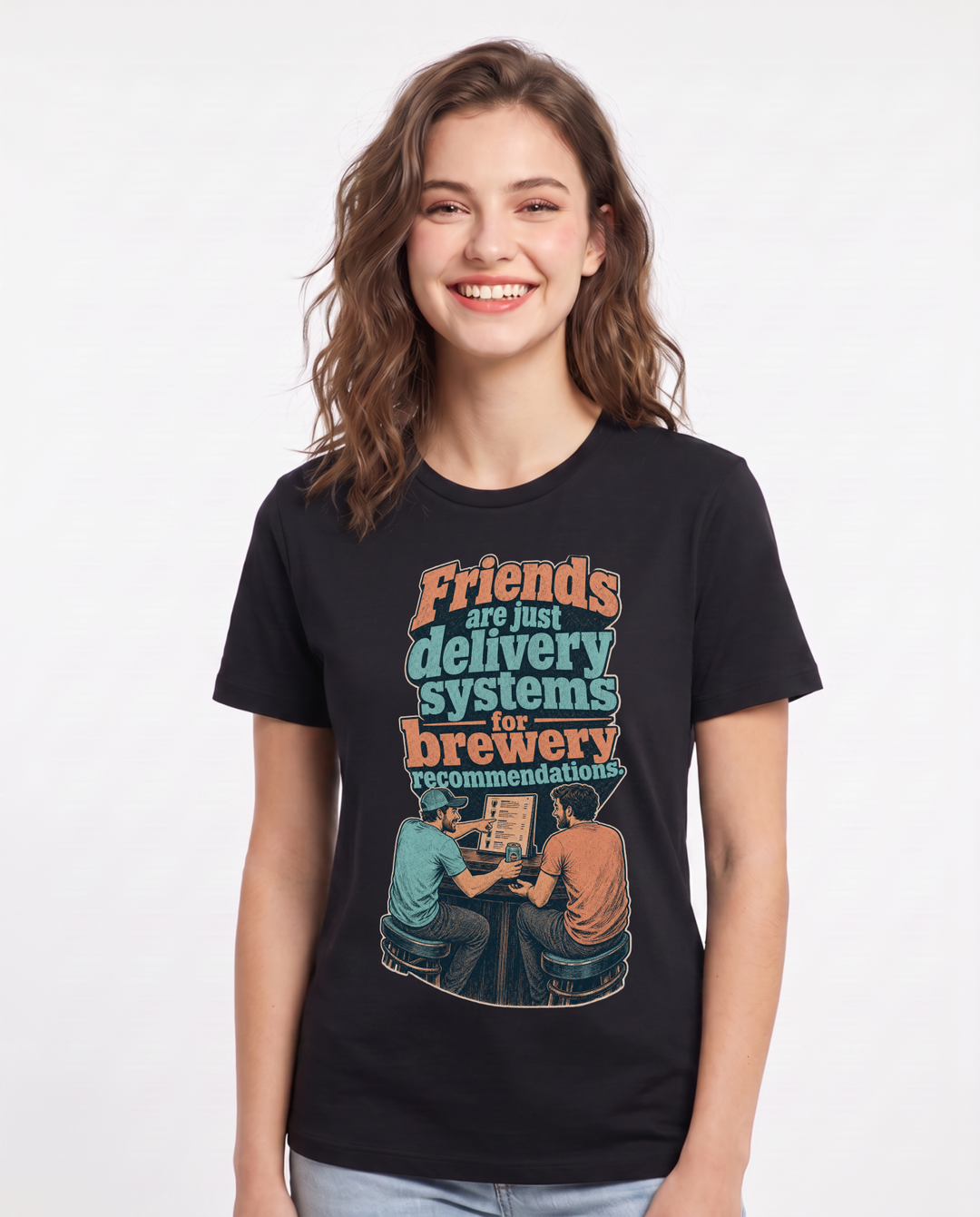 Beer Black T-Shirt for Women – Everyday Expression Graphic Tee product image 3