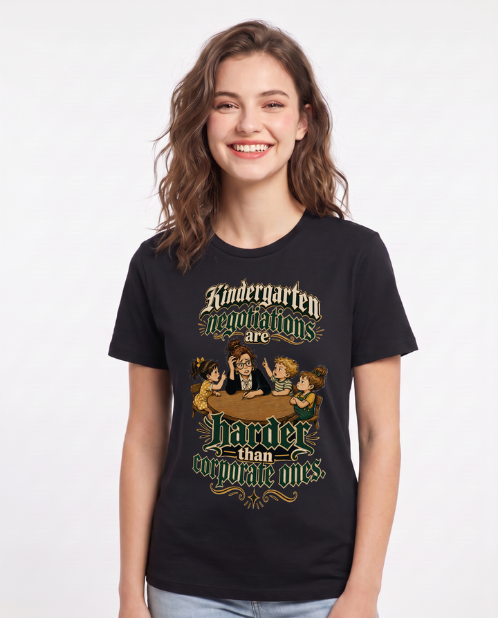 Teacher Black T-Shirt for Women – Everyday Expression Graphic Tee product image 3