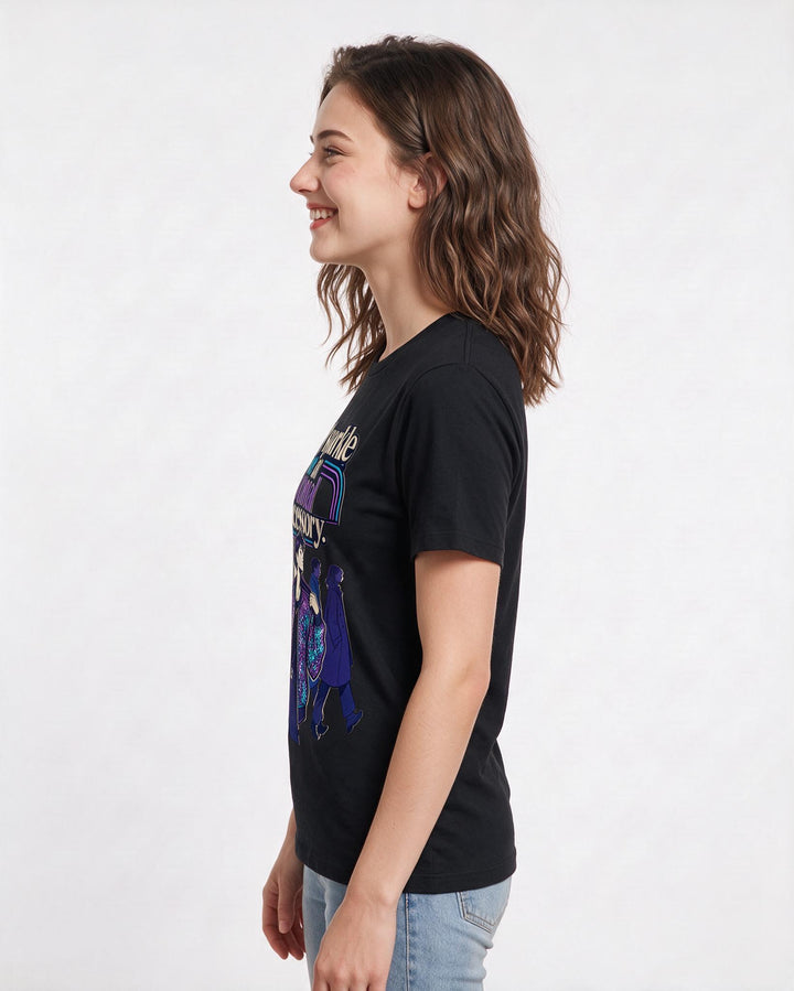 Pride Women's Black T-Shirt – My sparkle is not an optional accessory. product image 2