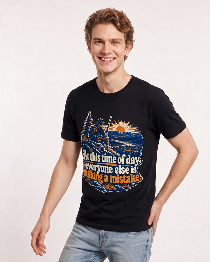 Hunting Black T-Shirt for Men – Everyday Expression Graphic Tee product image 1