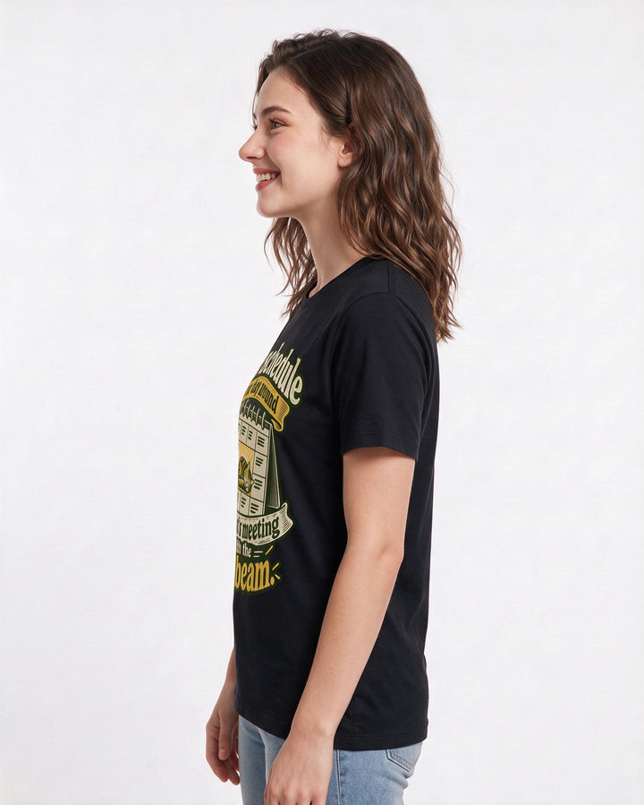 Cat Lover Black T-Shirt for Women – Everyday Expression Graphic Tee product image 2