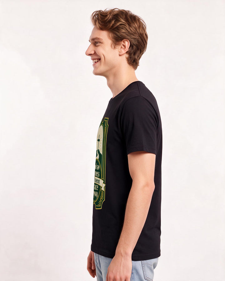 Graphic Men's Black T-Shirt - God saw the mess and sent grace anyway. product image 2