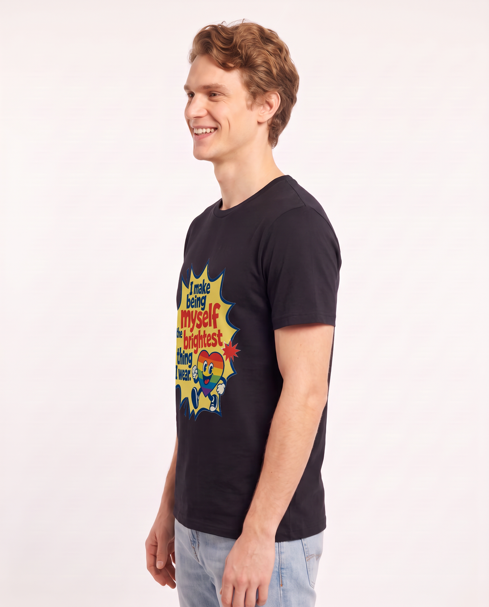 I make being myself the brightest thing I wear. - Men's Black T-Shirt product image 3