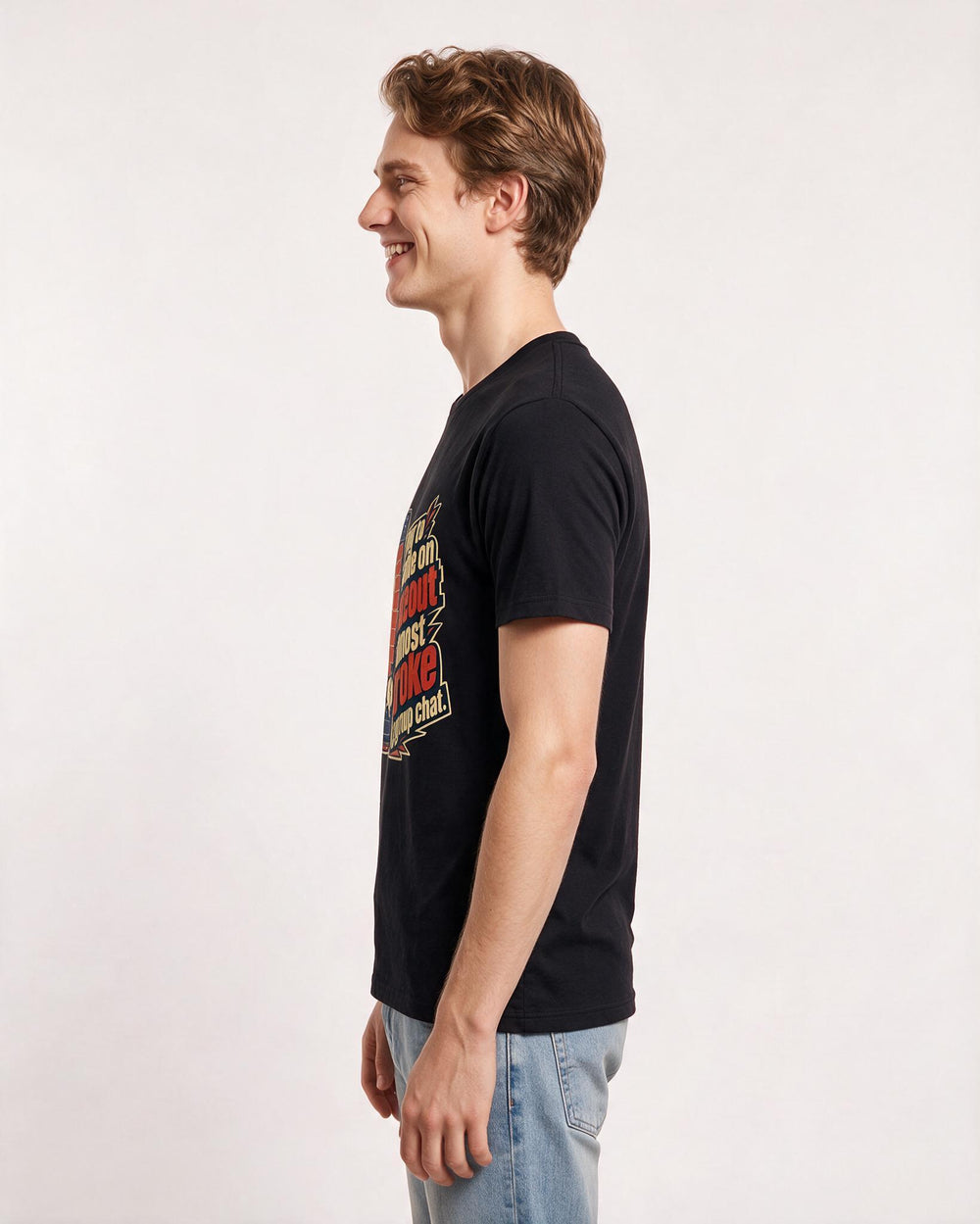 Meme Black T-Shirt for Men – Everyday Expression Graphic Tee product image 2