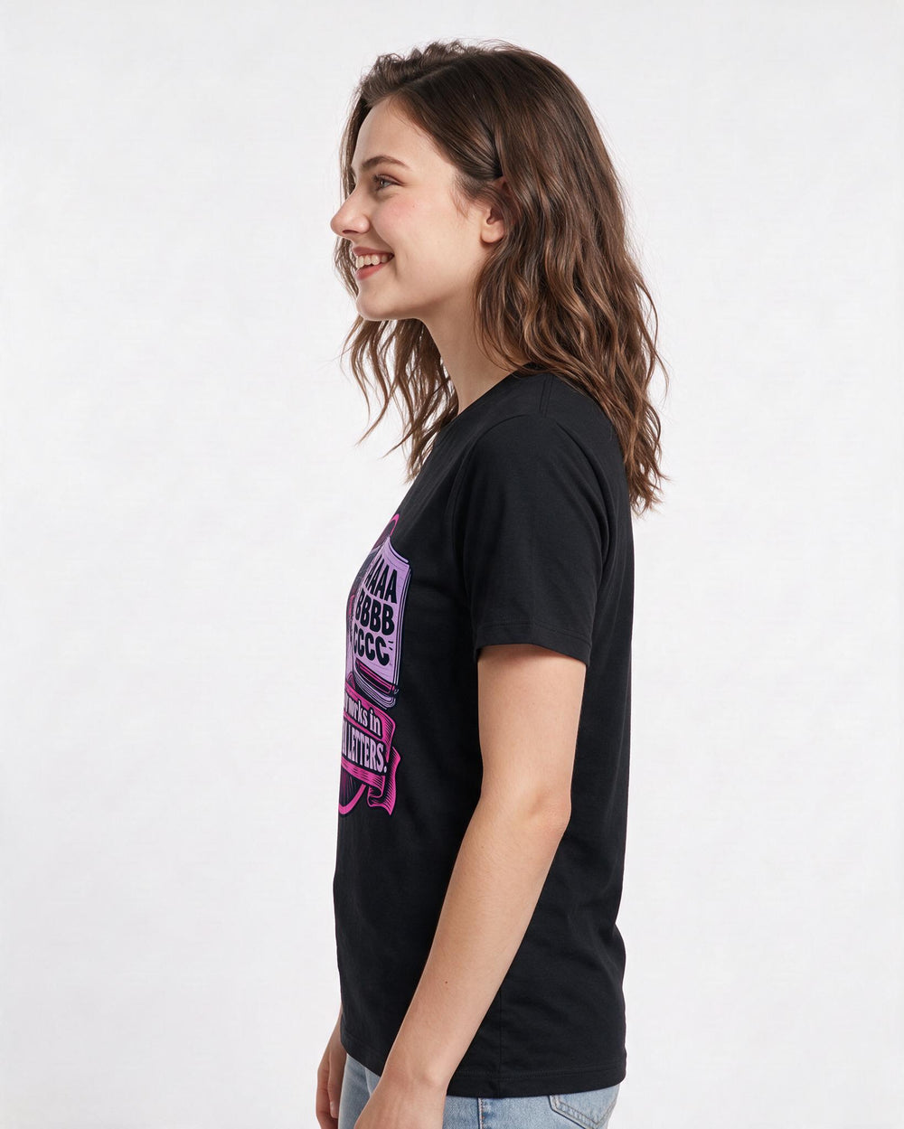 Neurodiversity Black T-Shirt for Women – Everyday Expression Graphic Tee product image 2